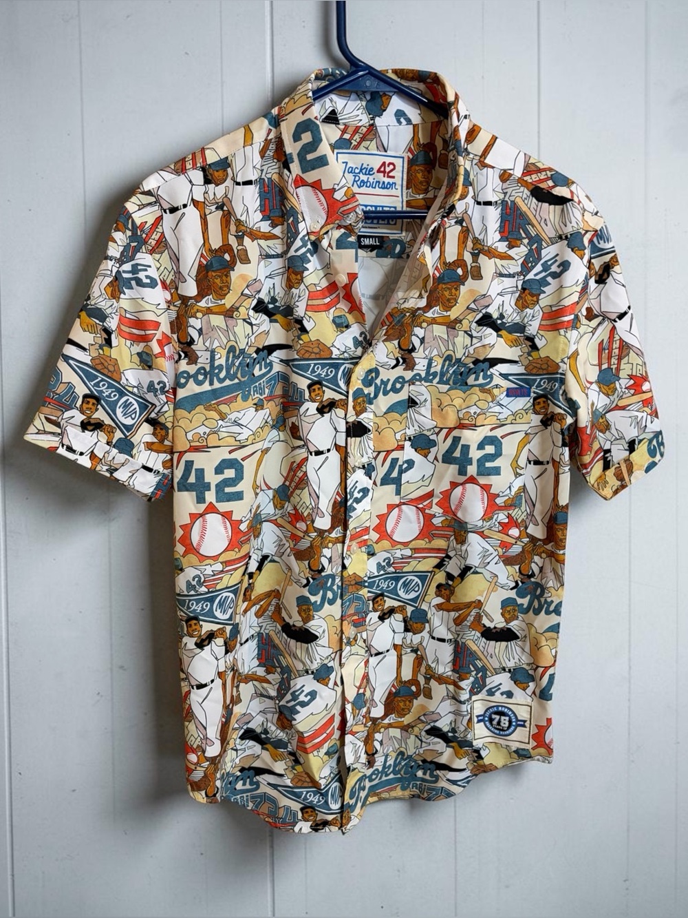 RSVLTS Jackie Robinson Hate To Lose All Over Print Short Sleeve Button Up Shirt